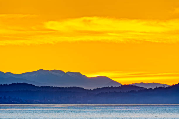 Seascape views off of Victoria on Vancouver Island, British Columbia