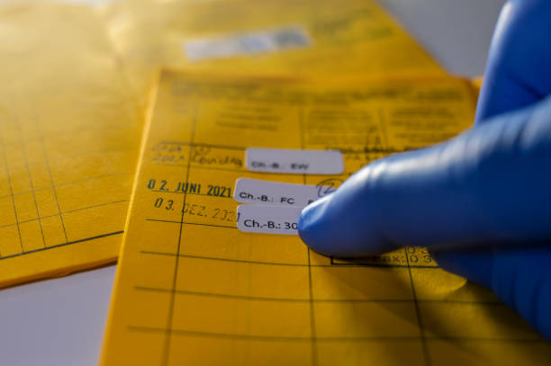 istock third vaccination against covid 19 entered in the vaccination certificate 1363738204
