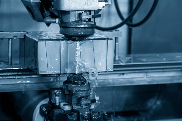 istock The wire EDM machine cutting the insert mold parts. 1363739707