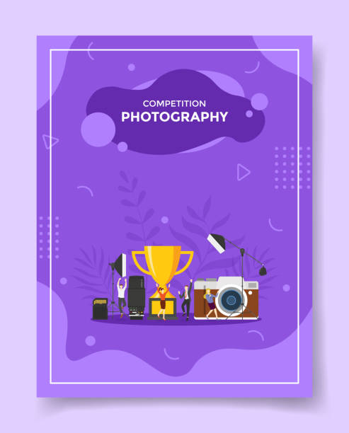 photography competition concept for template of banners, flyer, books, and magazine cover photography competition concept for template of banners, flyer, books, and magazine cover vector illustration competition photos stock illustrations