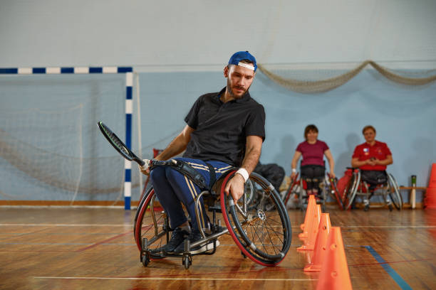 istock Competitions of the disabled indoor. Sport For Disabled 1363743057
