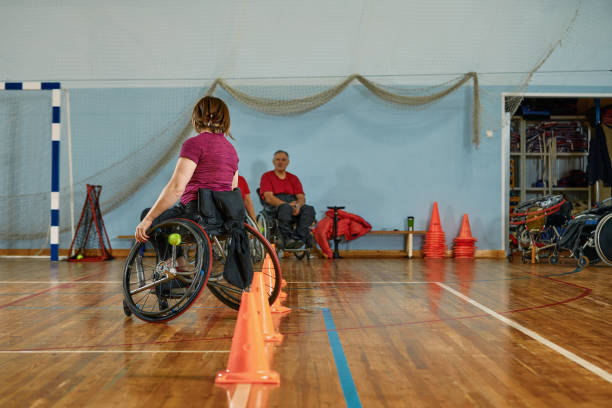 istock Competitions of the disabled indoor. Sport For Disabled 1363743070