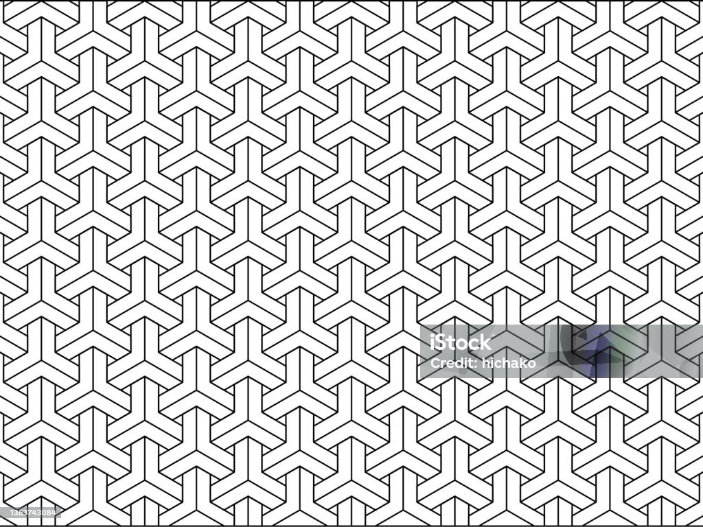 Kikko Pattern Vector Kumikikko Pattern Stock Illustration - Download Image Now - All-Over ...