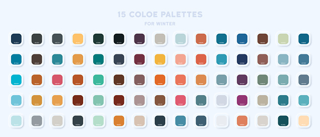 Color palette icon set. Color gradient. Vector line icon for Business and Advertising.