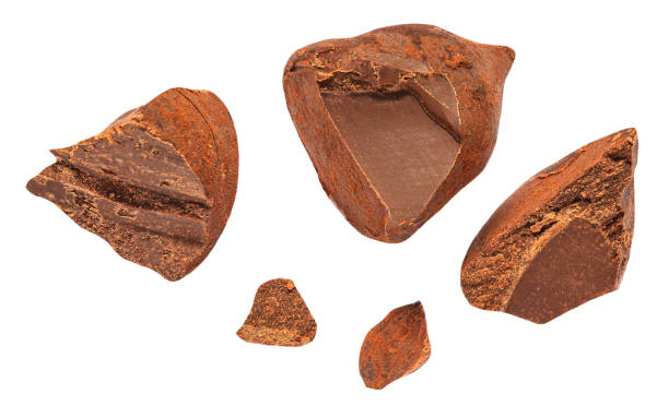 istock Chocolate truffles candy pieces  isolated on white background. 1363748488