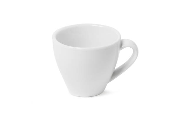 istock White tea cup for drink isolated on white background. Ceramic coffee cup or mug close up. Mock-up classic porcelain utensils. Blank ceramic mug mockup template for branding on white 1363748617