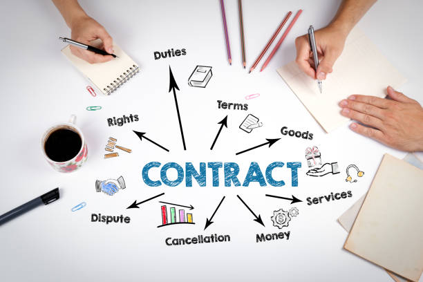 istock CONTRACT, business illustrations concept. The meeting at the white office table 1363748826