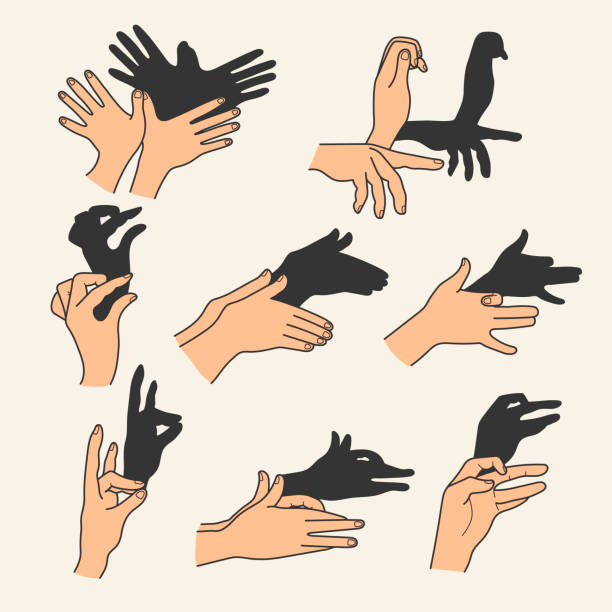 26,419 Hand Shadow Illustrations & Clip Art - iStock | Hand shadow puppet, Hand  shadow bird, Hand shadow wall