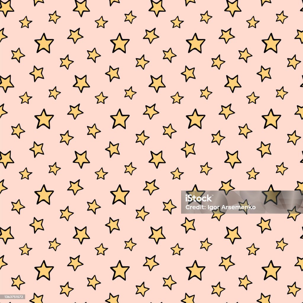 Star Pattern Simple Backround Stars Seamless Pattern Background With Stars Vector Stock Illustration ...