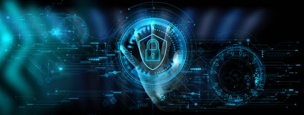 istock Data protection Cyber Security Privacy Business with Woman hand pointing with UI.Internet Technology Concept. 1363751840