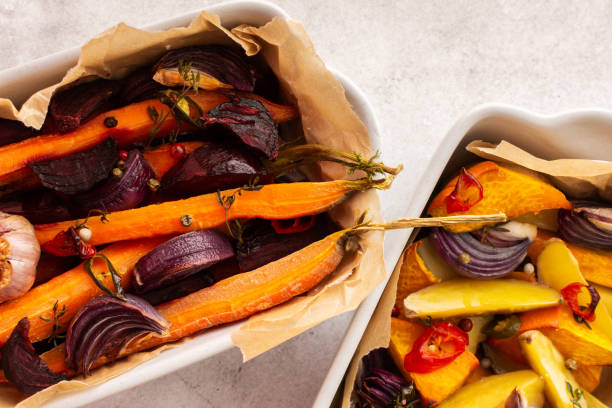 istock Fresh stewed vegetables baked in the oven 1363752910