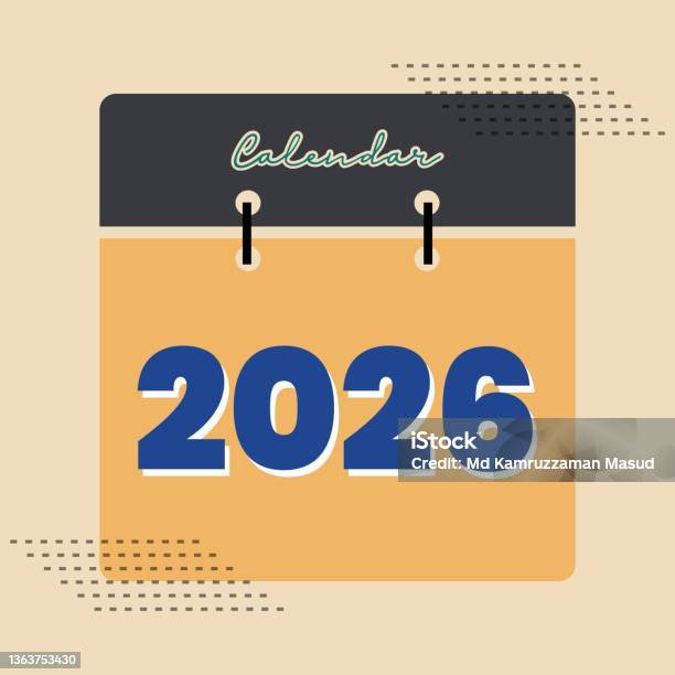 2026 Calendar Page Design 2026 Calendar Cover Page Design向量圖形及更多2026圖片