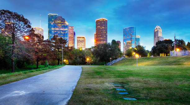istock Downtown Houston skyline in Texas USA at twilight 1363754118