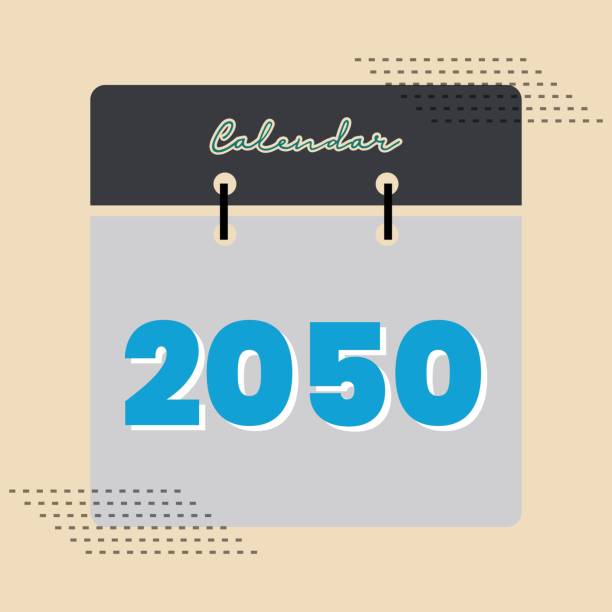 istock 2050 Calendar page design. 2050 Calendar cover page design. 1363754221