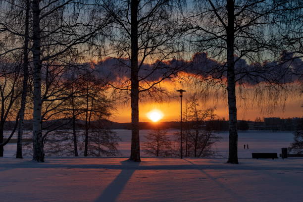istock Winter sunset landscape, Kuopio, Finland 1363754296