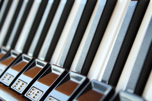 istock Accordion Keys Close-up. Background. Texture. 1363757996