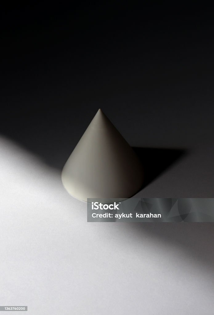 Conical Shadow White Conical Shape With Shadows Stock Photo - Download Image Now ...