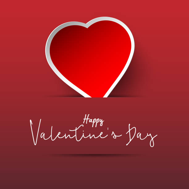 istock Valentines day background with 3d paper cut heart shape Vector illustration. Wallpaper, flyers, invitation, posters, brochure, banners on red background. 1363761311