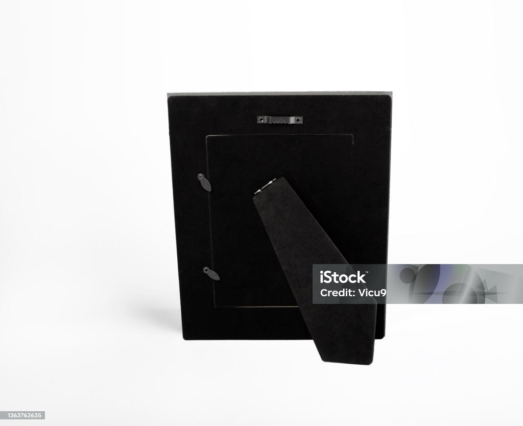 Frame Backside Black Picture Frame Back Side On White Background Stock Photo ...
