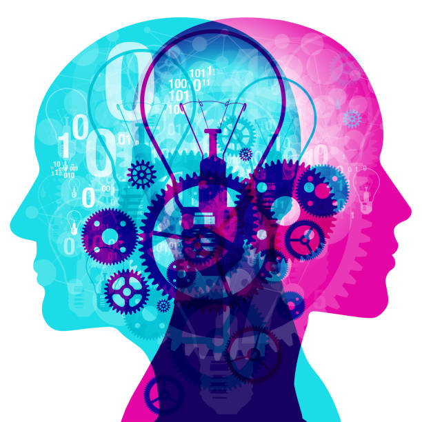 ilustrações, clipart, desenhos animados e ícones de computador da máquina da mente - neuroscience