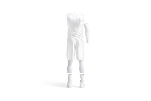 istock Blank white full basketball uniform mock up, back view 1363764917