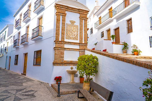 Whitewashed architecture in the downtown of Guadix, a city in the inland of the province of Granada