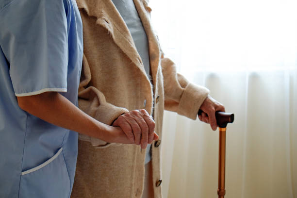 istock Senior lady in elderly care home. 1363767126