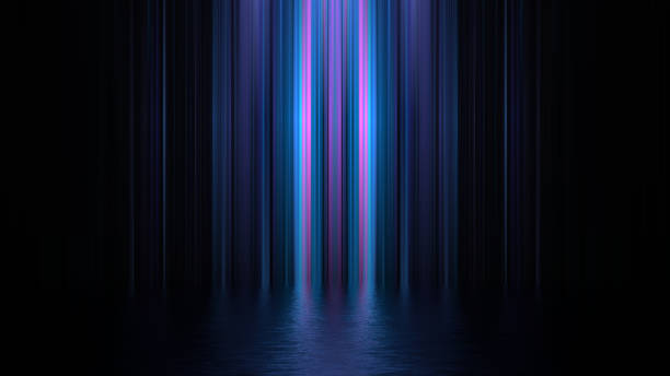 istock Futuristic showcase concept empty show scene Abstract geometric glow neon background,  technology banner. Product display, Scene 3D Render 1363769604