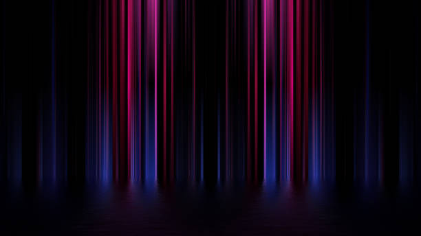 istock Futuristic showcase concept empty show scene Abstract geometric glow neon background,  technology banner. Product display, Scene 3D Render 1363769612