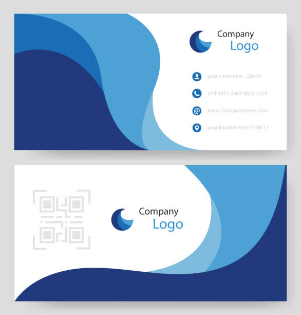 Business card layout template. Corporate presentation design card. Business card layout template. Corporate presentation design card. Company creative personal banner. Vector illustration. visit card stock illustrations