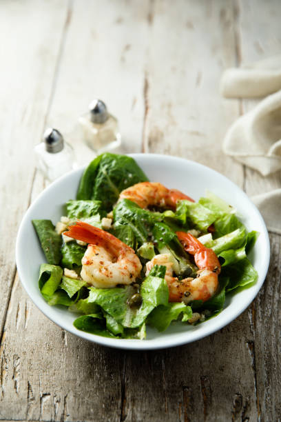 istock Caesar salad with shrimps 1363772602