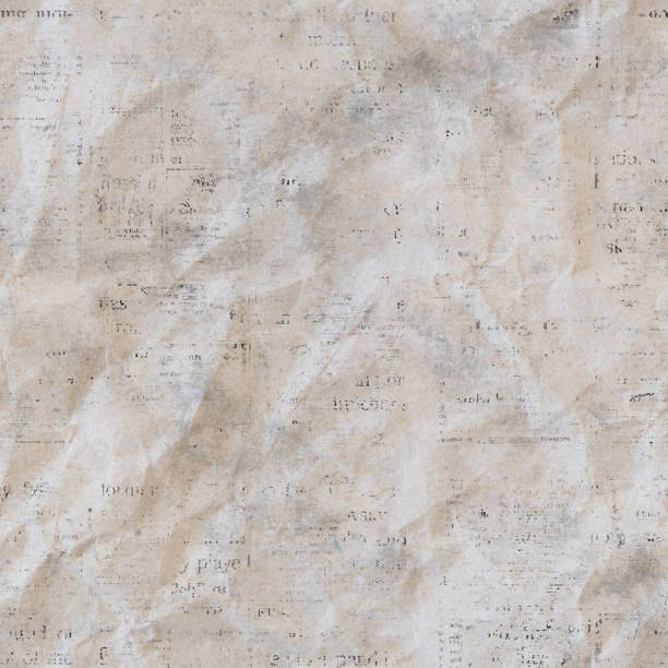 istock Newspaper seamless pattern with old vintage crumpled paper texture background 1363779584