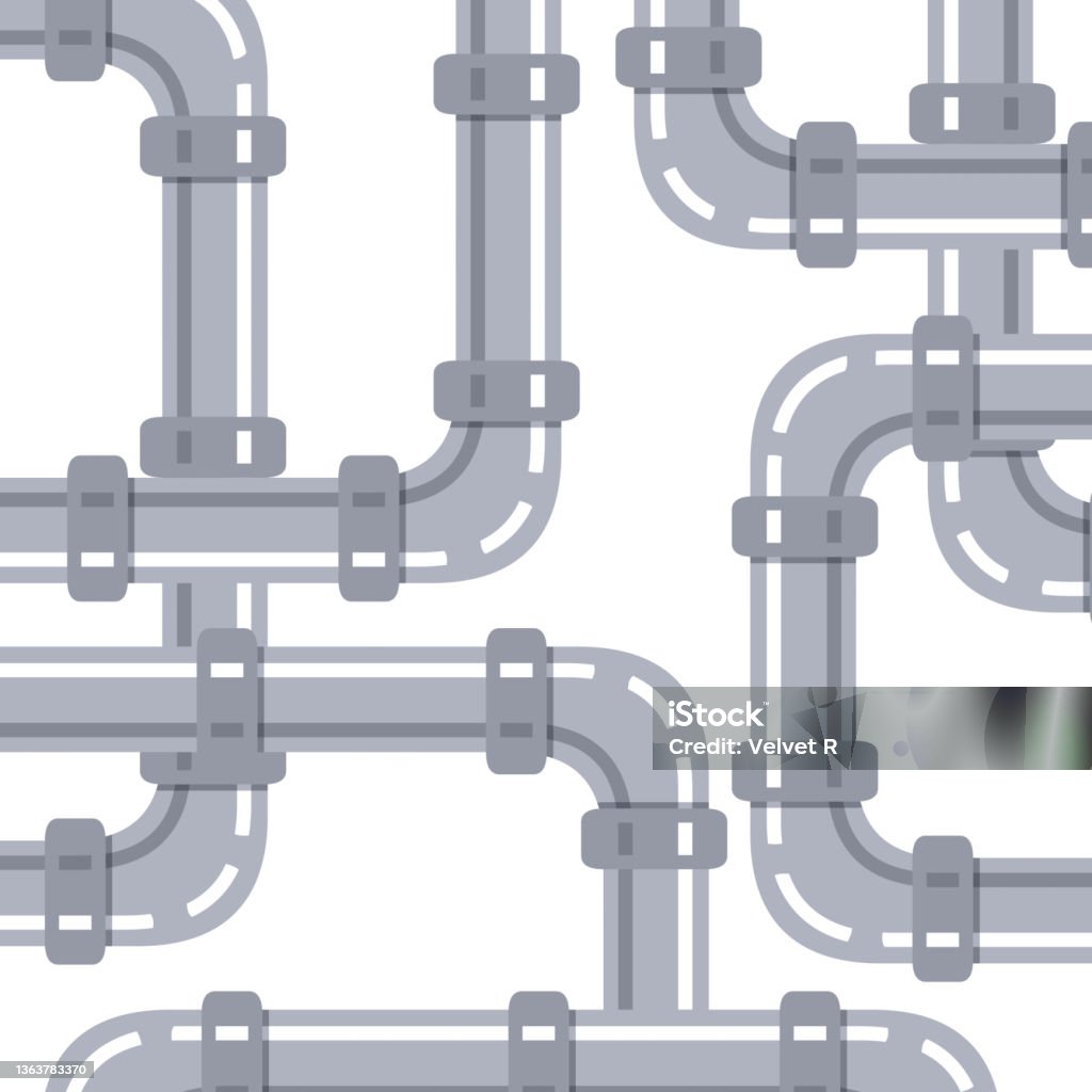 Pipes Patterns Water Pipe Pattern Background Stock Illustration - Download Image Now ...