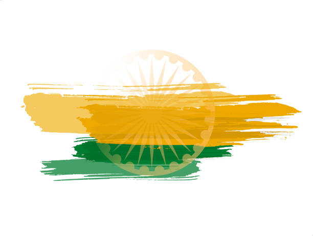 illustrazioni stock, clip art, cartoni animati e icone di tendenza di bandiera patriottica indiana - patriotic paper