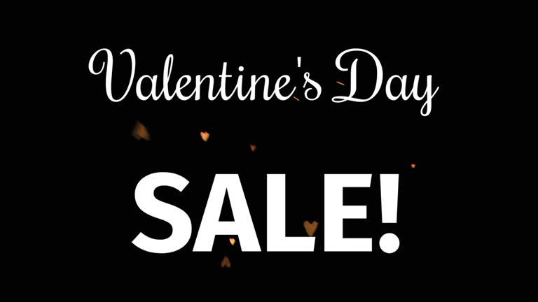 Animation of valentine's day sale text over orange hearts