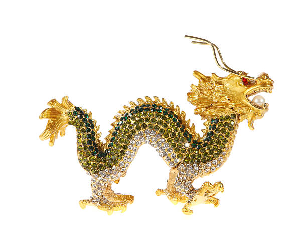 istock Metal dragon with crystals (souvenir) 136379416