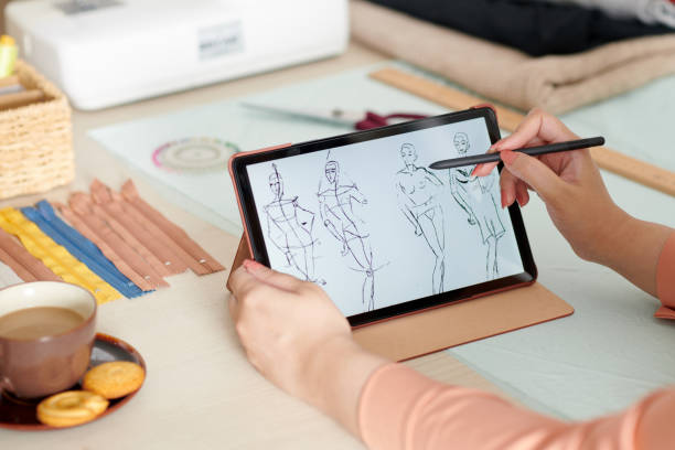 istock Fashion Designer Drawing Sketch 1363794605