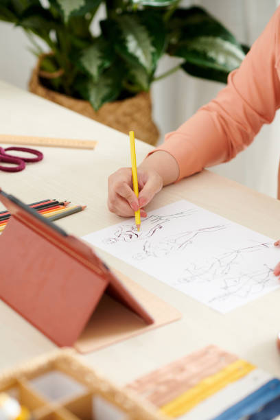 istock Designer Coloring Fashion Sketches 1363794621