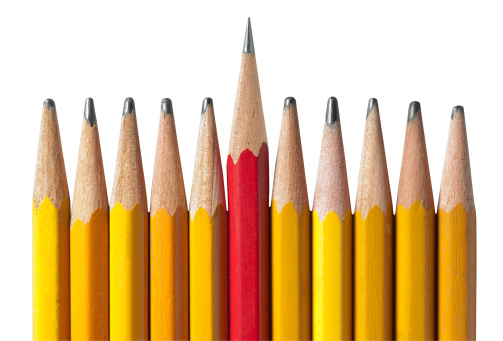 Sharpest Pencil in the Bunch: metaphor for leadership, intelligence, & individuality to teamwork and unity.