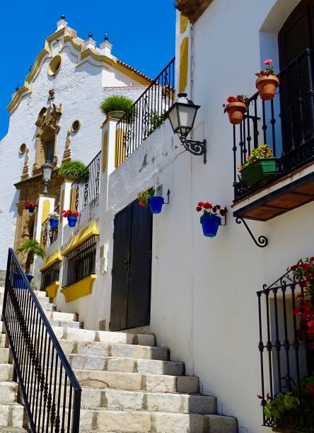 istock Steps and street view in Estepona, Spain 1363801932
