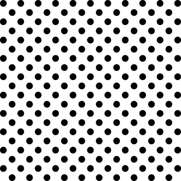 Vector illustration of Seamless polka dot pattern in classic style. Abstract geometric shape.