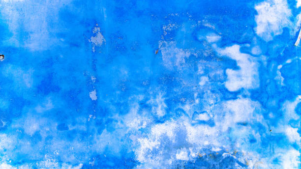 Wall texture blue. Vintage grunge plaster or concrete stucco surface. Old rough stone on cement pattern wall background. Abstract Web Banner. Copy Space.
