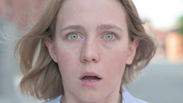 istock Close up of Woman with Shocked Expression 1363808343