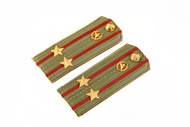 istock Shoulder's strap of the Soviet Army officer on white background. 1363808348