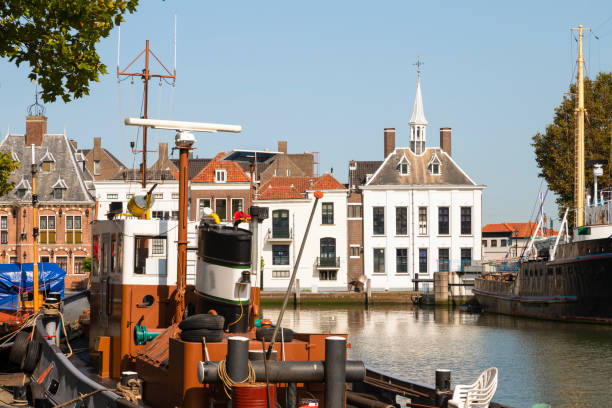 Old harbor in Maassluis in the Netherlands.