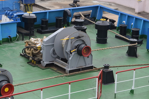 mooring rope at a port in Indonesia