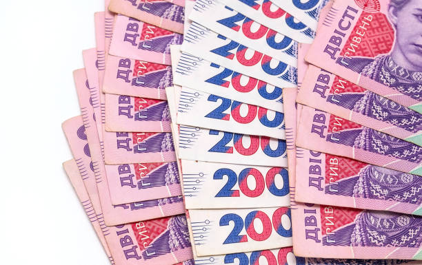 istock Ukrainian two hundred hryvnya bills arranged in a fan 1363810003