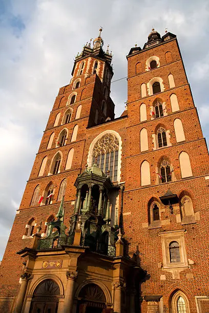 St.Mary's ( Mariacki ) Church on main square in Cracow.