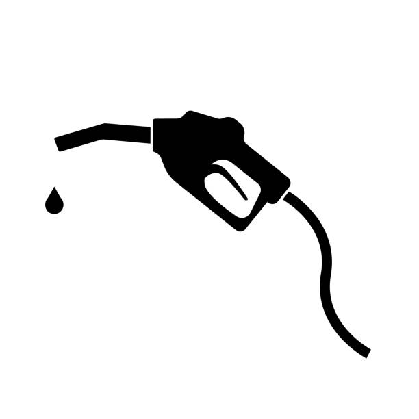 ilustrações, clipart, desenhos animados e ícones de ícone vetorial de combustível para design conceitual. ícone vetorial de posto de gasolina. - handle
