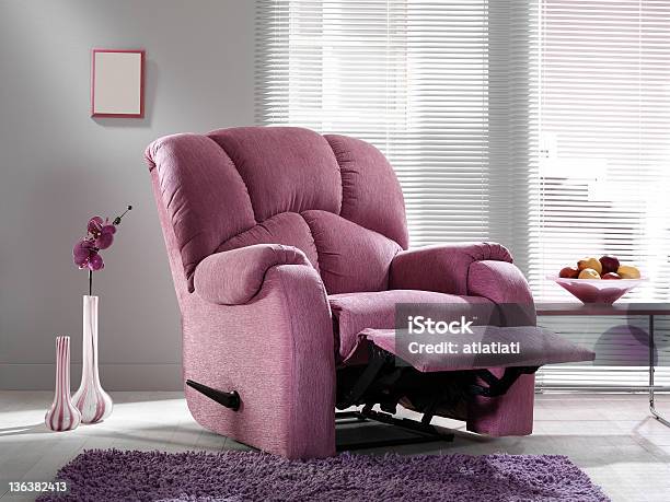 Tv Chair In The Living Room Stock Photo - Download Image Now - Reclining Chair, Living Room, Chair